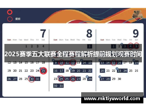 2025赛季五大联赛全程赛程解析提前规划观赛时间